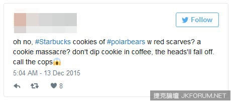 【GG扑克】星巴克『血腥北極熊餅乾』引民怨 要變身反聖誕節企業了嗎？