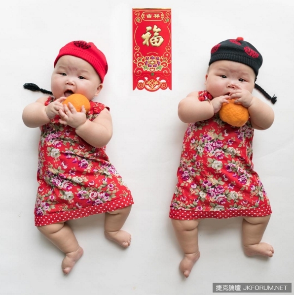 IG人氣雙胞胎，可愛扮相超吸睛