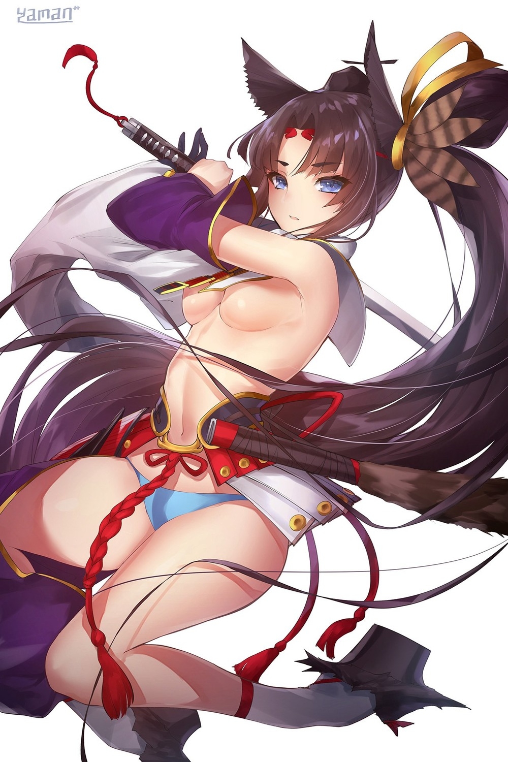 yande.re 387726 sample breasts fate_grand_order no_bra pantsu sword ushiwakamaru.jpg