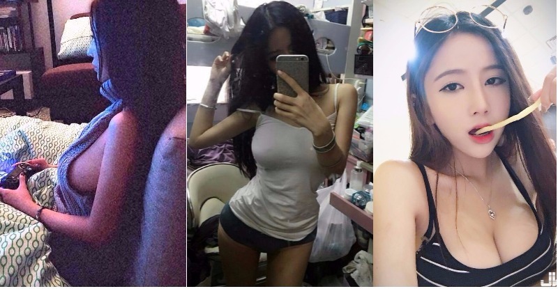 【球盟会】巨乳小隻馬「狂露側乳」打電動！微透吊嘎下的「超立體車頭燈」太兇猛…