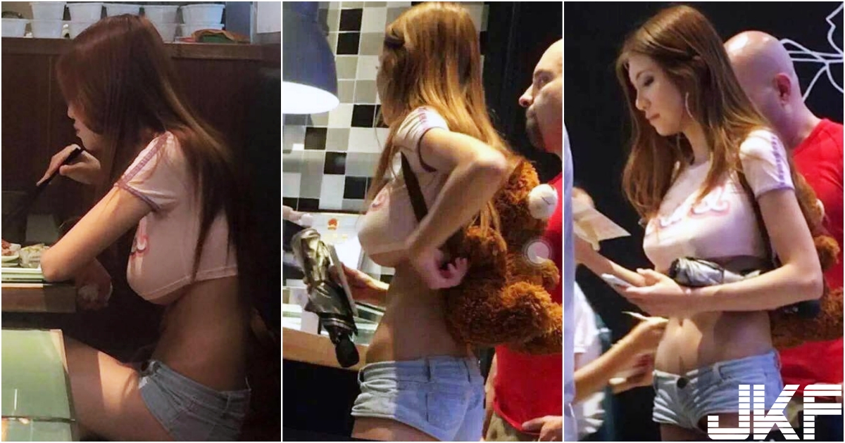網友瘋狂肉搜！燒臘店拍到「熱褲露奶妹」！超狂穿著「大秀南半球」尺度沒極限！