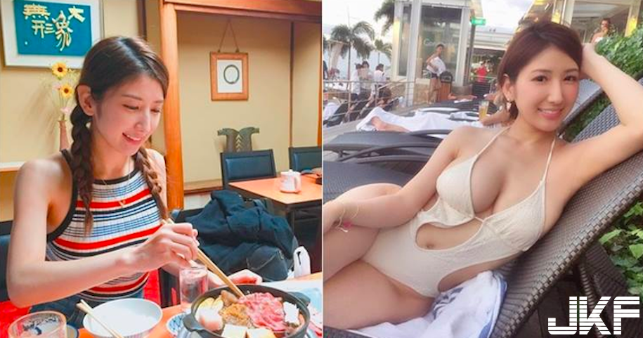 狂！吃宵夜驚見「大胸女孩」低胸視角好壞壞！超邪惡「壕溝畫面」鼻血噴一地啊…