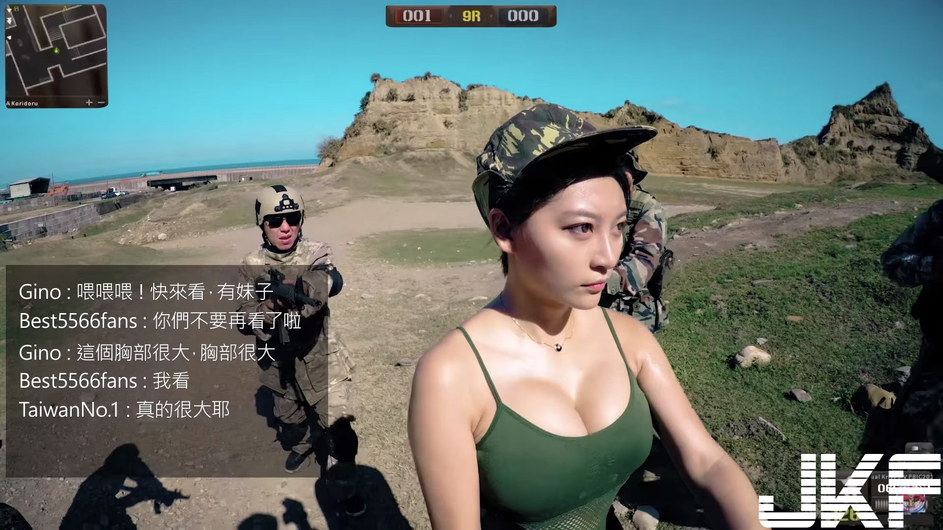 嗯？這遊戲畫面怎麼怪怪的！「爆乳周子瑜」一起打射擊遊戲，讓你射不停！