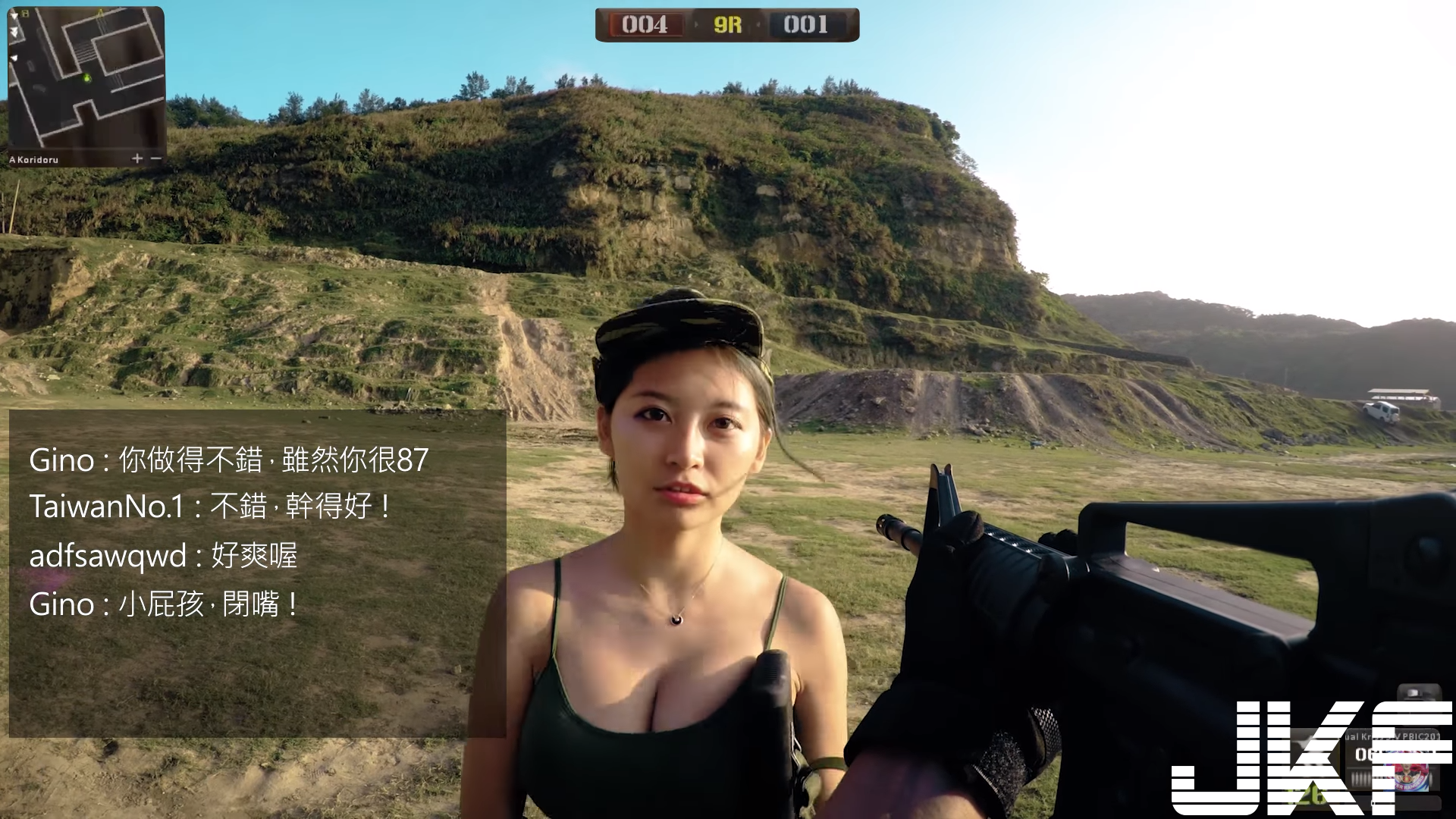 嗯？這遊戲畫面怎麼怪怪的！「爆乳周子瑜」一起打射擊遊戲，讓你射不停！