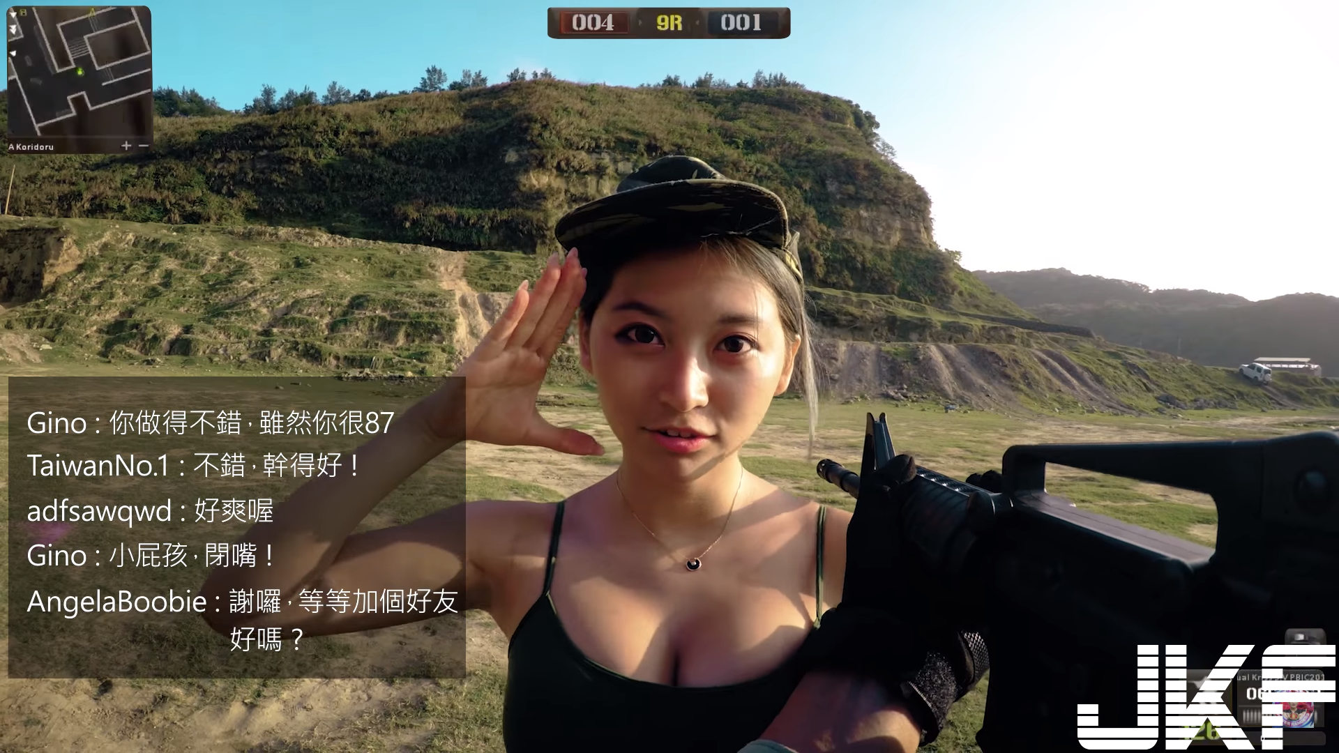 嗯？這遊戲畫面怎麼怪怪的！「爆乳周子瑜」一起打射擊遊戲，讓你射不停！