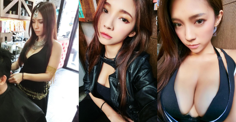 台北人衝啊！正妹「髮型設計師」爆乳剪髮　白嫩美胸就是最好的待客之道！【EV棋牌】-EV棋牌