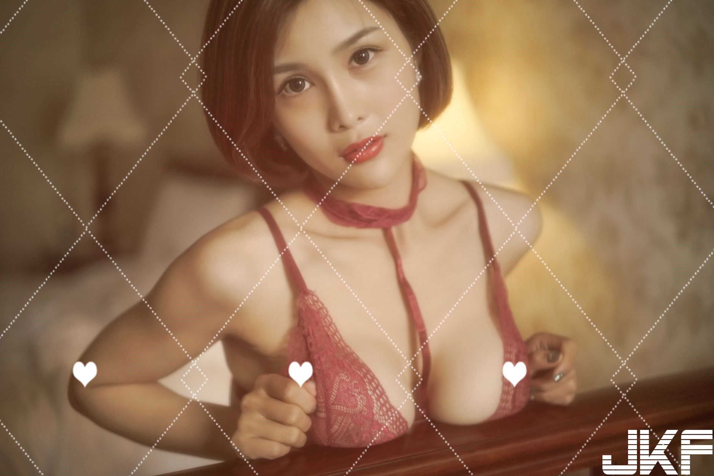 ●闫盼盼私房系列16– 玫瑰色內衣 - 貼圖 - 清涼寫真 -