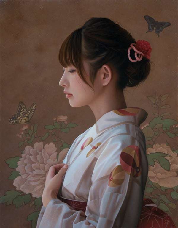 比照片還寫實！日本藝術家「岡靖知」把妹子畫成充滿魅力的仙女！