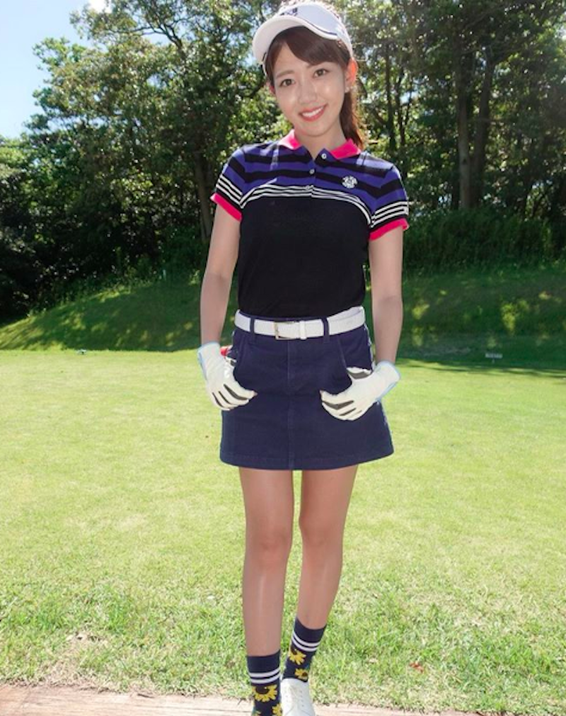 日本高爾夫球美人「mai」專業級的可愛！好想陪她假日揮桿啊～
