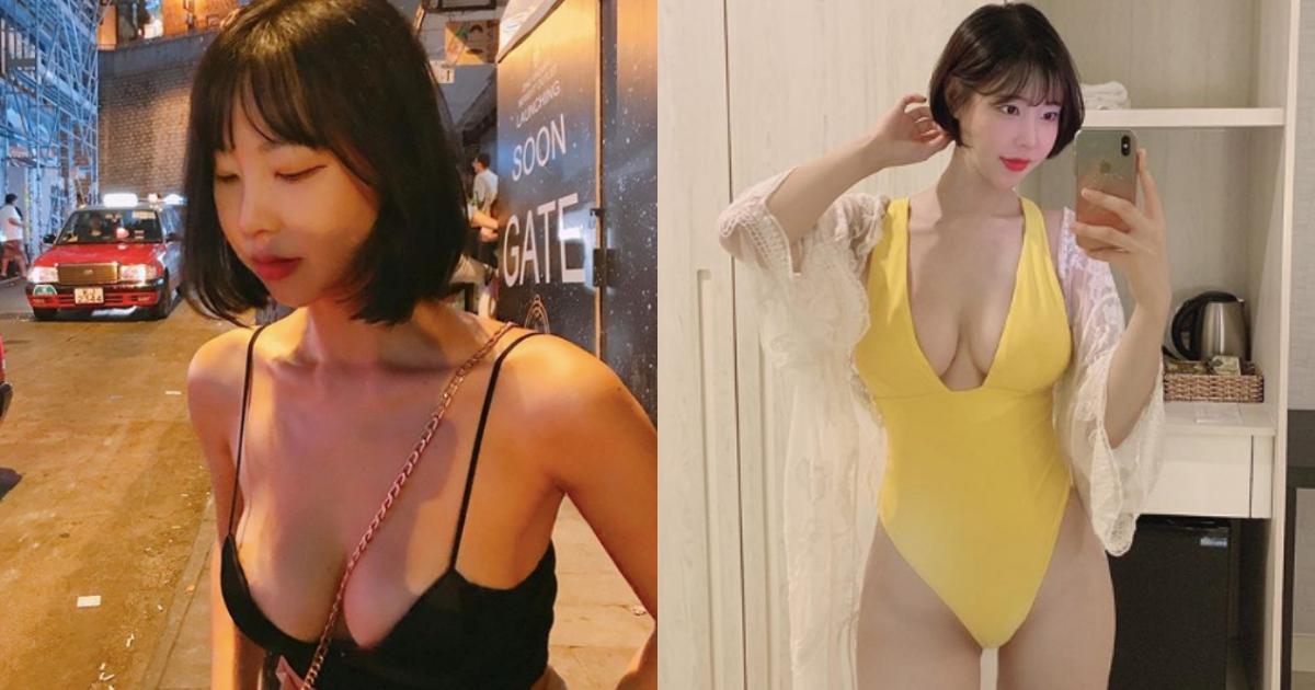 巨乳辣妹夜遊時「布料過少」！兩粒「渾圓雪球」露出2/3顆，真的好危險！