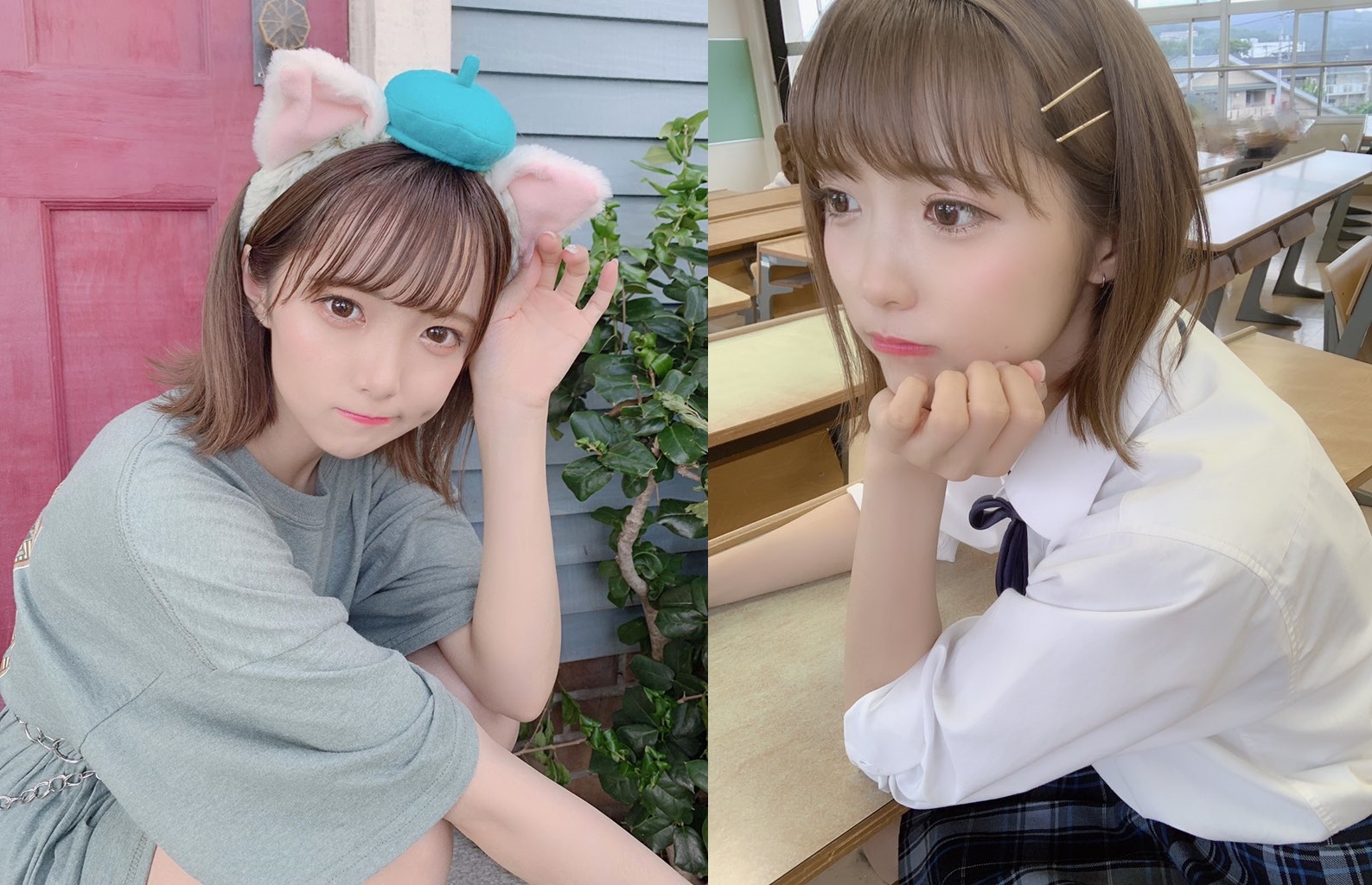 甜萌櫻花妹「福山梨乃」水手服美照戀愛感爆棚　超犯規「女友視角」笑容甜到人牙蛀光啦【EV棋牌】-EV棋牌