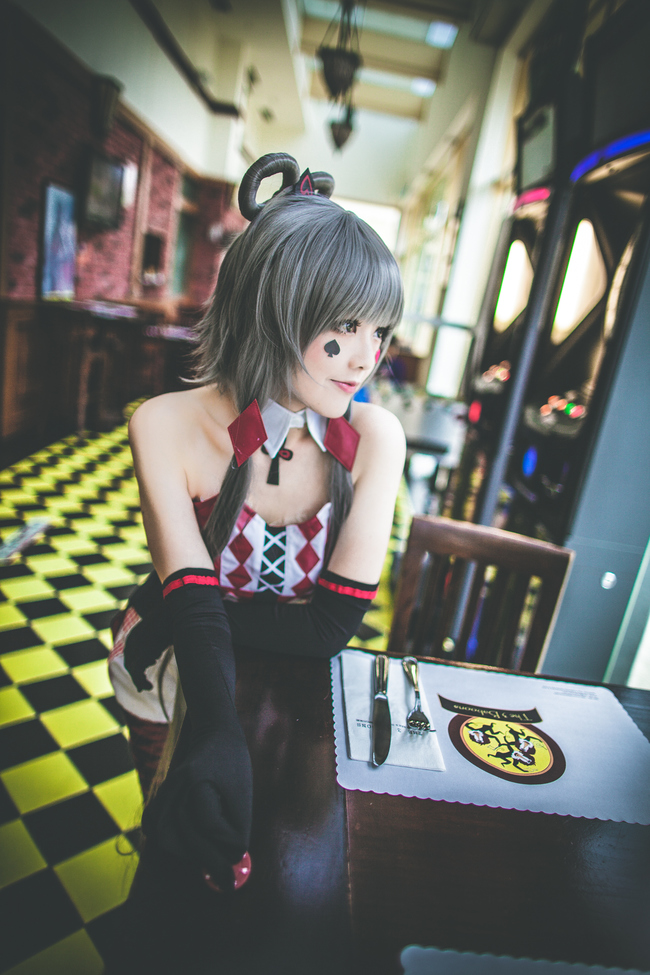 VOCALOID 洛天依 紅心賭場 cosplay - COSPLAY -