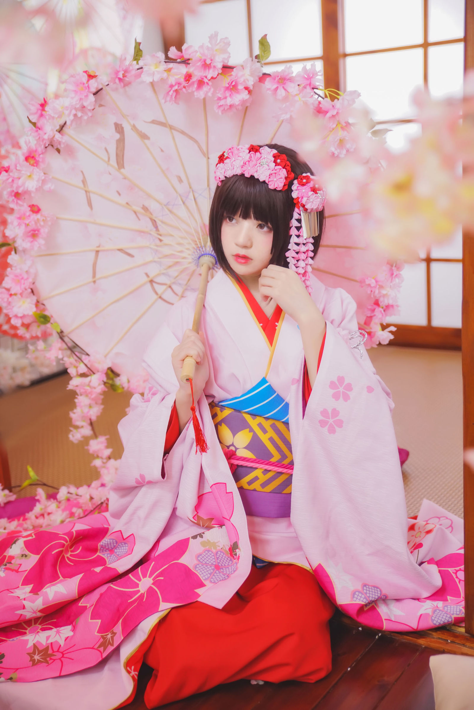 [網紅COSER] 桜桃喵 - (加藤惠)和服Cosplay - COSPLAY -