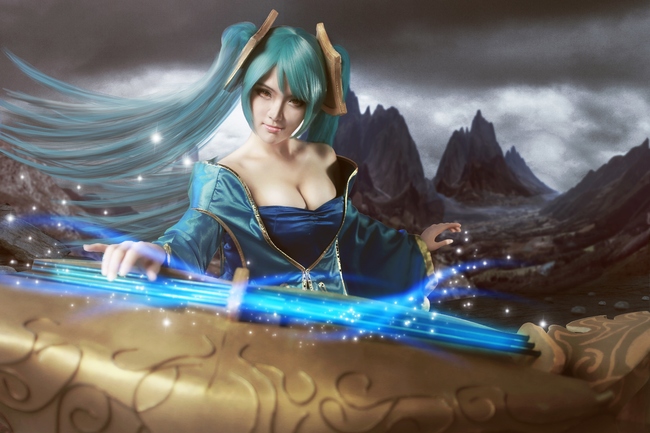 英雄聯盟  琴瑟仙女娑娜 cn: 寒殇 - COSPLAY -