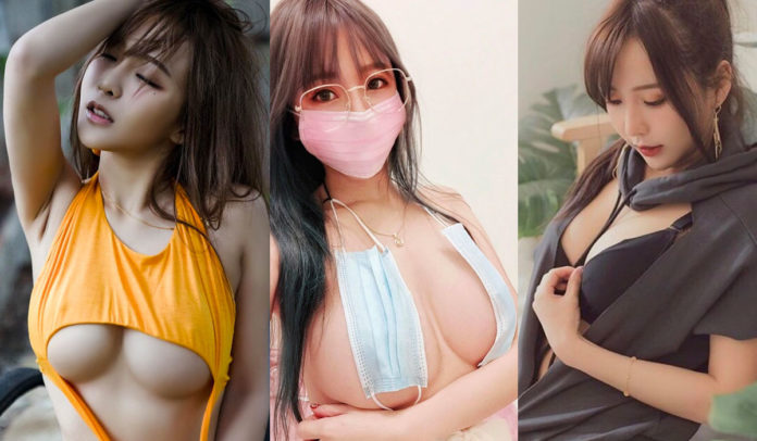 台灣正妹邱默默口罩當胸罩 網友：「三個頭有三個罩很合理」 - 美女圖 -