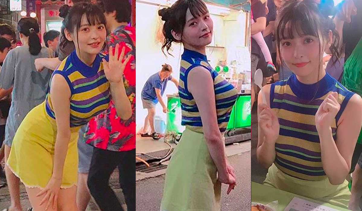 日本動畫女聲優上阪堇 激凸緊身背心加短裙遊台灣 - 亞洲美女 -
