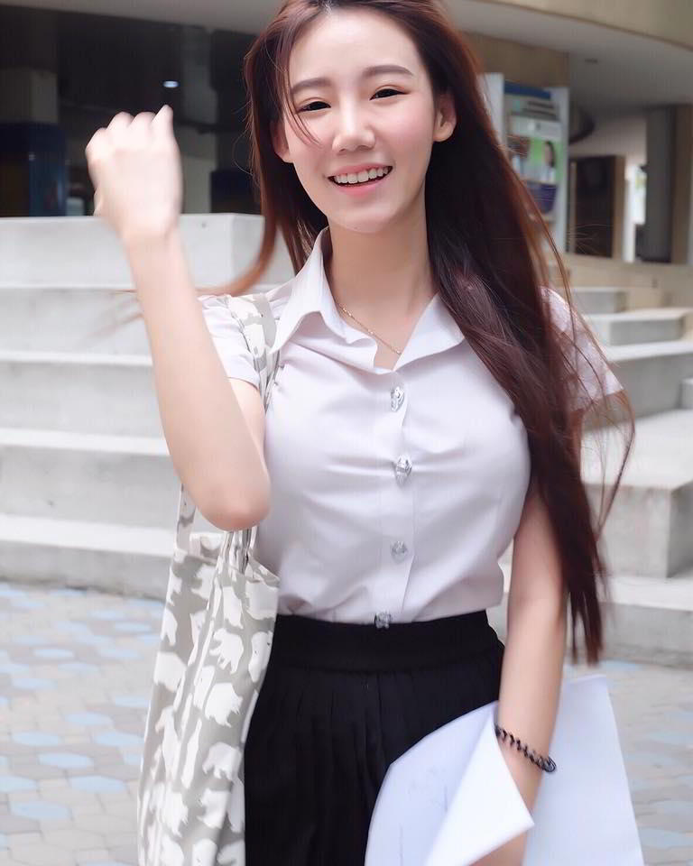 泰國清甜御姐白衣透出形狀想再多看一點！ - 亞洲美女 -