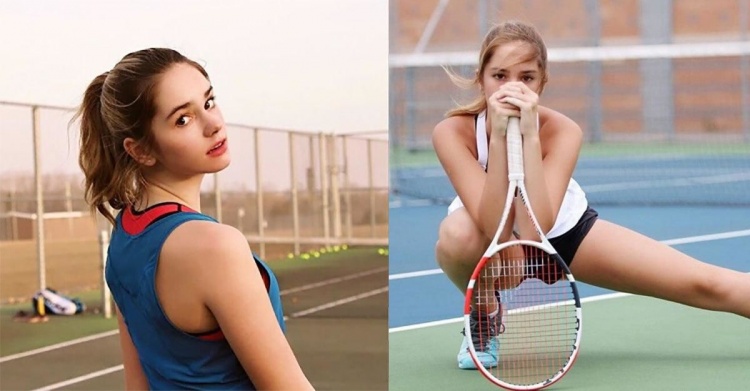 網球界「艾瑪華森」15歲初長成！仙女打球逆天大長腿 整個網壇轟動~Makenzie Raine - 歐美美女 -