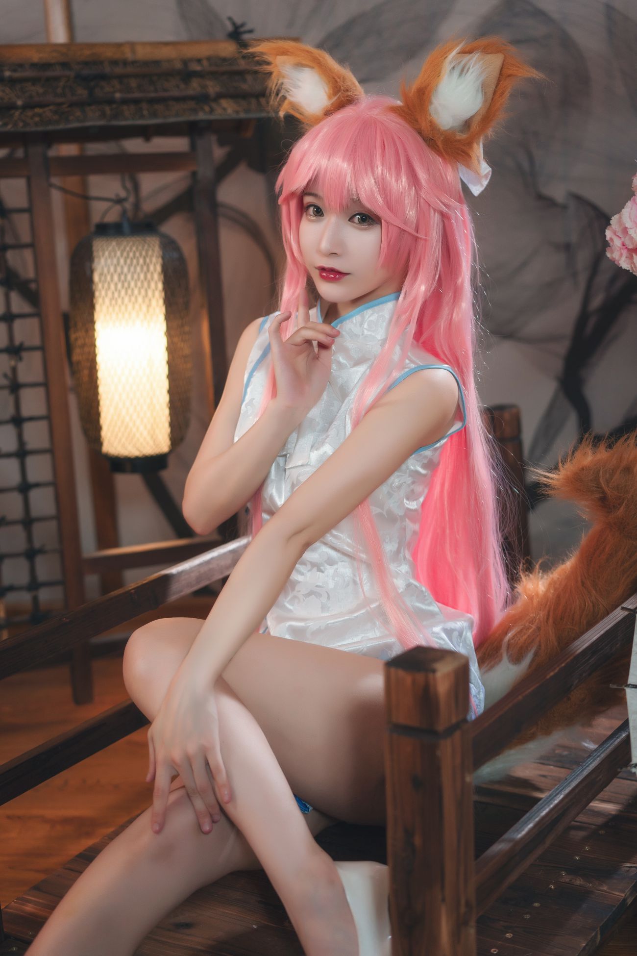 微博美少女鐵板燒鬼舞 玉藻前 旗袍 - COSPLAY -