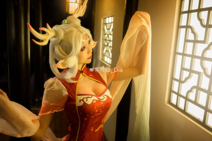 王者榮耀   遇見神鹿·瑤 旗袍同人   @蒂娅_Dia - COSPLAY -