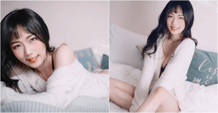 甜心女孩好暴力！性感外拍「上圍太豐滿包不住」照片好想私藏：喜翻♥︎～Gracee 小涵 - 美女圖 -