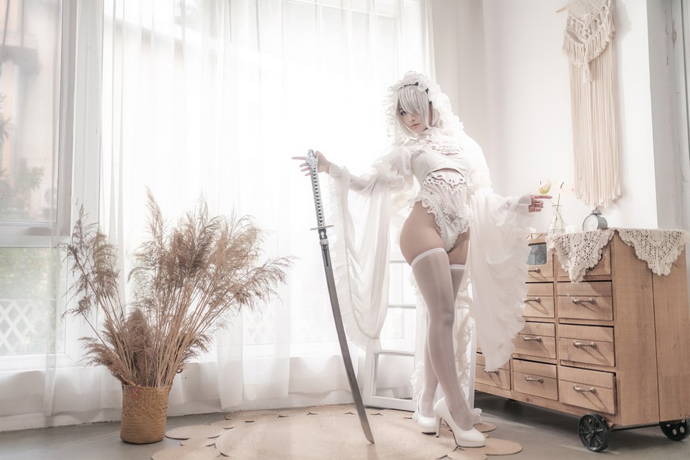 [chunmomooo] NieR Automata White Flower Wedding (NieR Automata) - COSPLAY -