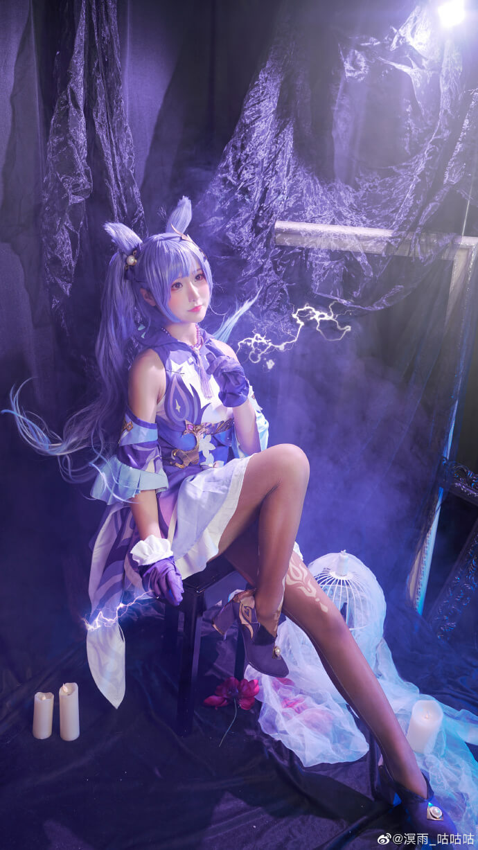 原神刻晴cos 可愛少女驚豔超還原劍法 cn溟雨_咕咕咕 - COSPLAY -