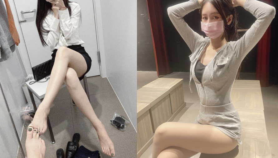 口罩妹「mini」足控不錯過美腿配黑絲襪超絕 纖細又修長這回頭率絕對超高 - 美女圖 -