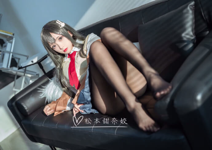 櫻島麻衣cos,純欲甜美jk制服學姐 cn松本甜奈姣 - COSPLAY -