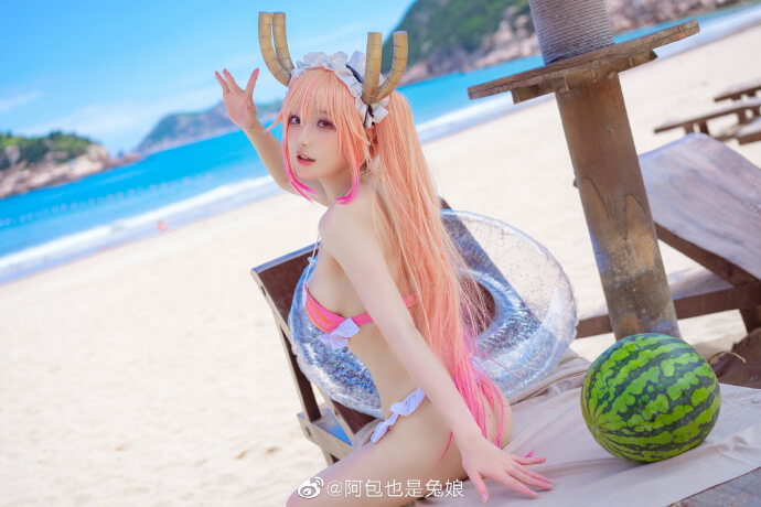 小林家的龍女仆托爾泳裝cos cn阿包也是兔娘 - COSPLAY -