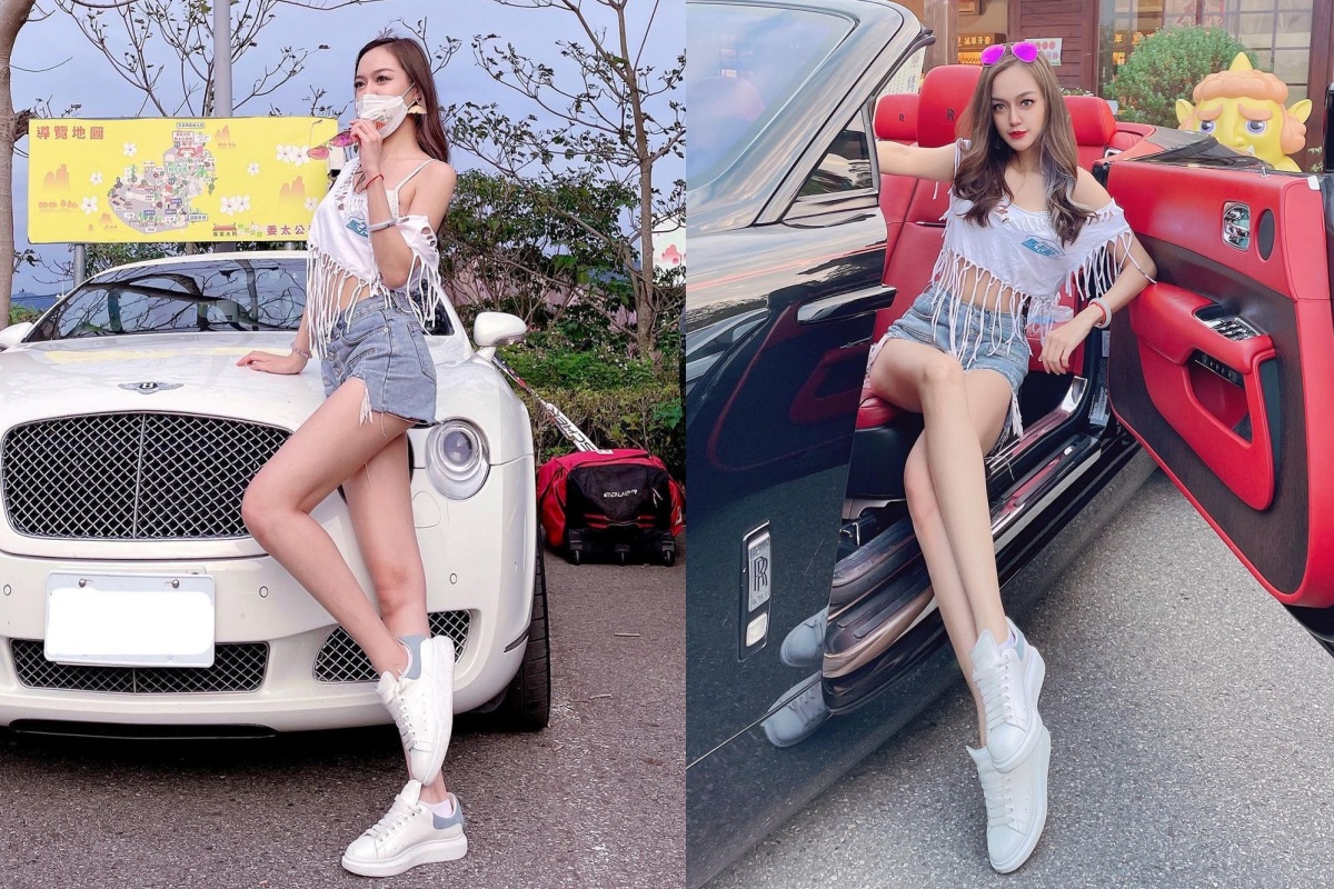 卡丁車正妹是她！混血模特「朱皮兒」曬開車照　網驚：長腿沒地方放了