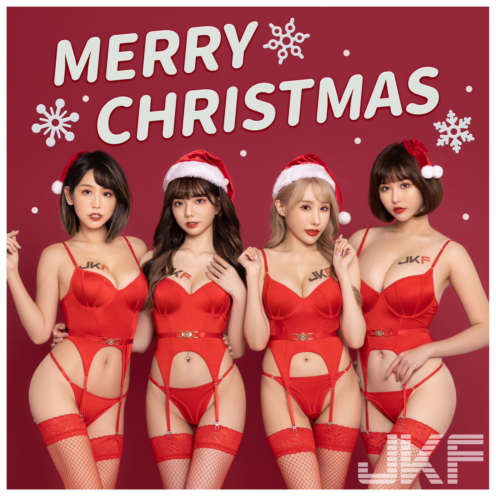 叮叮噹！JKF性感女神「提臀挺奶」來送禮，聖誕就來一起滾雪球！