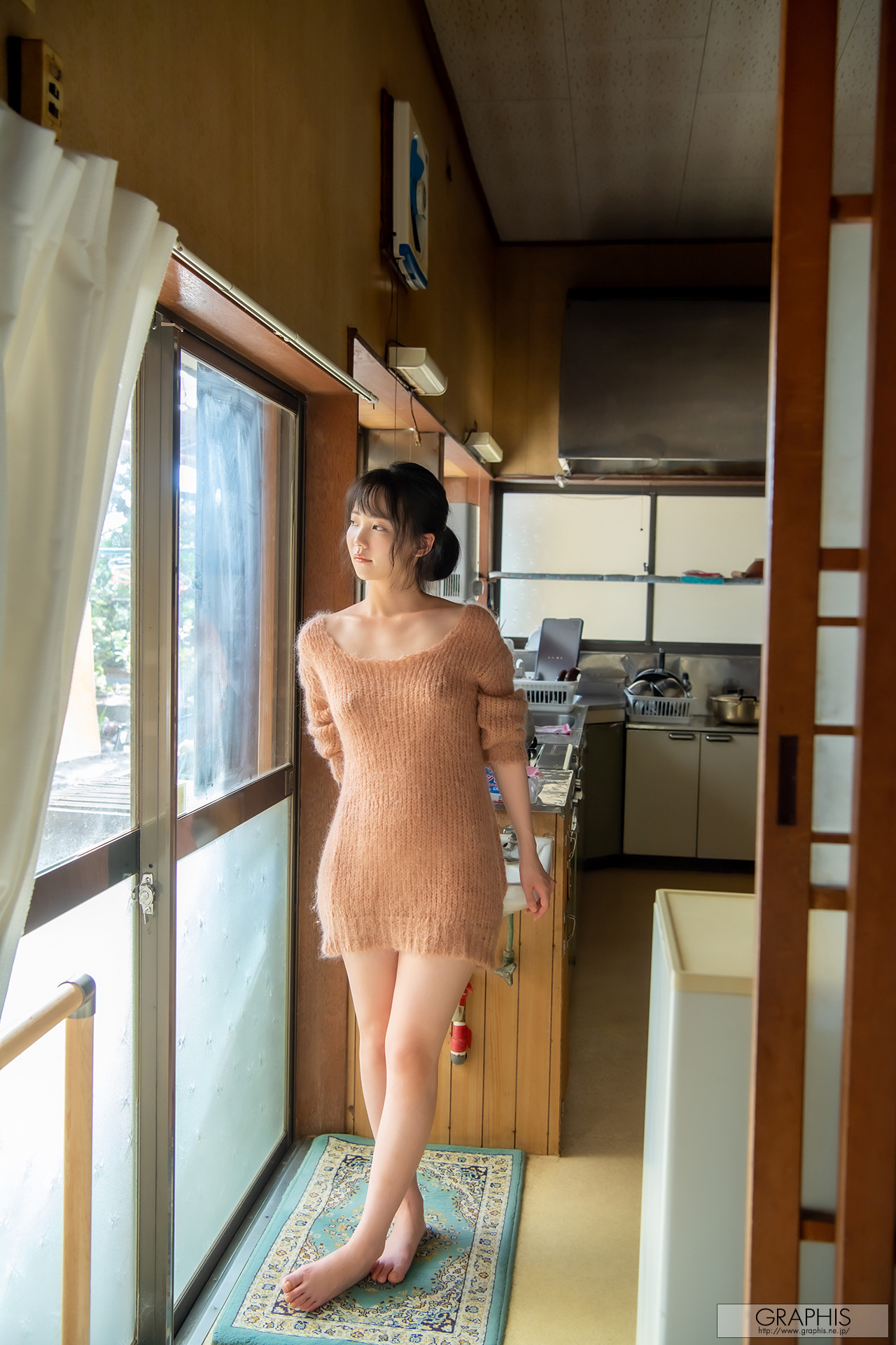 [美ノ嶋めぐり]編織洋裝顯眼激凸一覽無遺 - 貼圖 - 清涼寫真 -