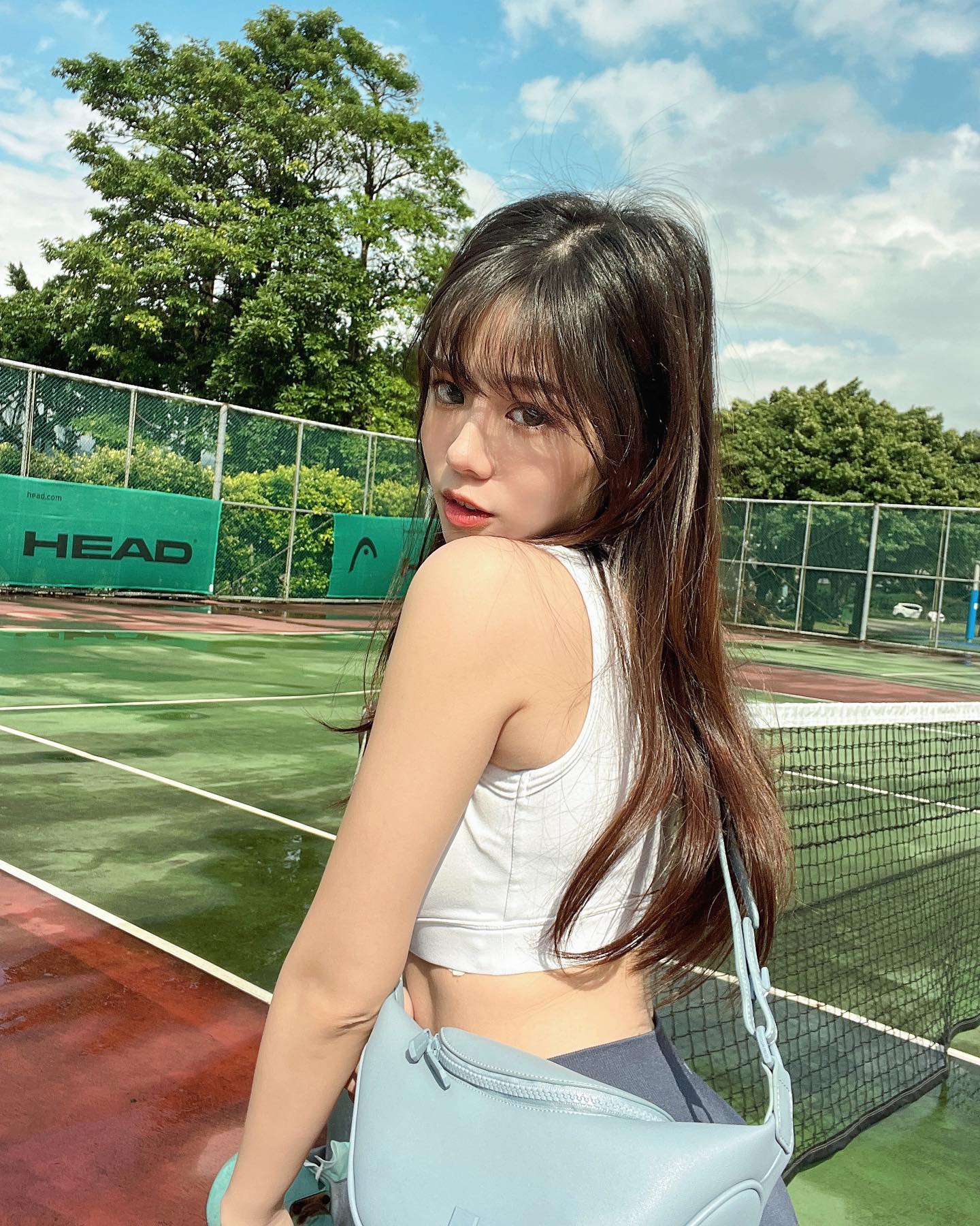 甜美護理師「姜冪 Hami Chiang」是網球美少女　自備兩顆球就上場！