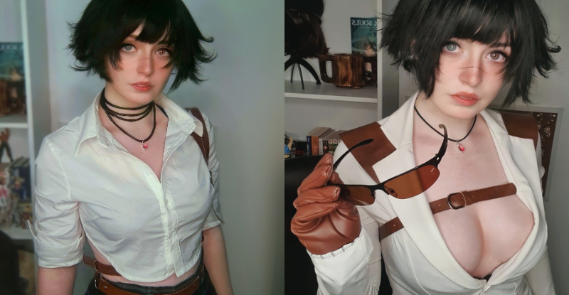 遊戲女實況主 Cosplay 開台初體驗　襯衫釦子一開爆乳呼之欲出　網：專業！
