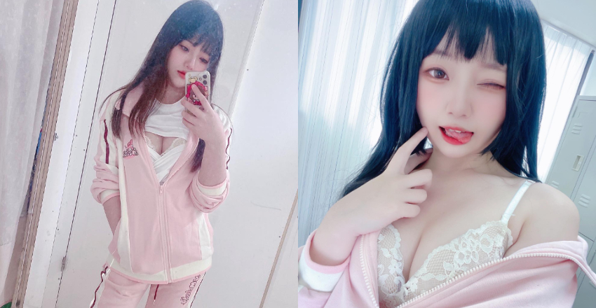 這樣有違反校規嗎？甜美學生妹「願願」保守運動服裡面偷壞壞【EV棋牌】-EV棋牌