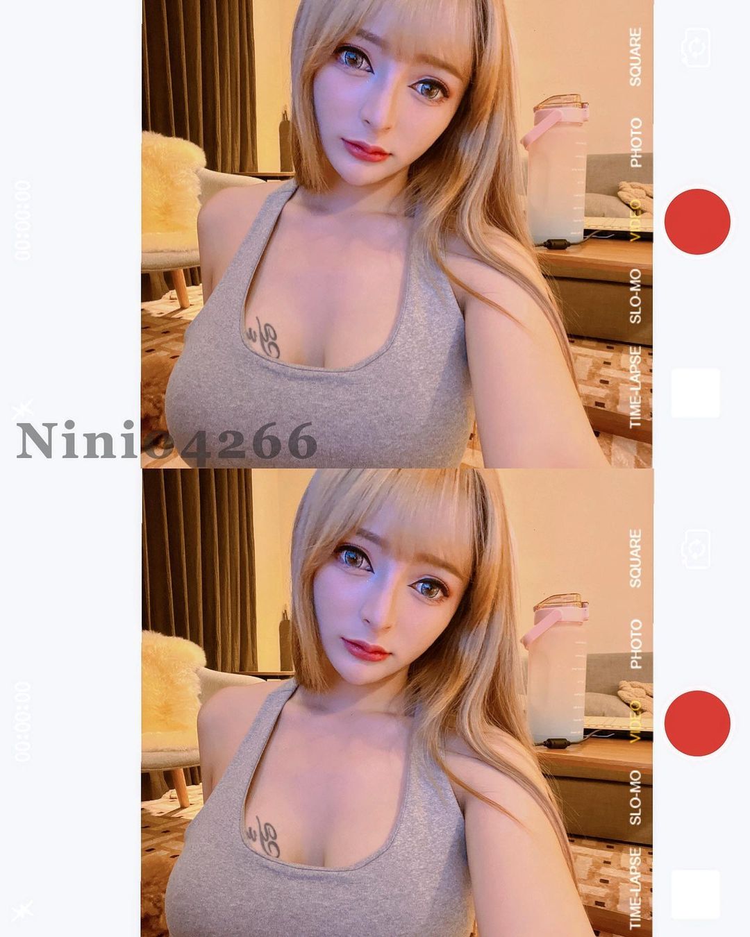 超火辣巨乳小隻馬「妮妮 nini」自拍好兇，性感蕾絲內衣藏不住「飽滿美胸」！