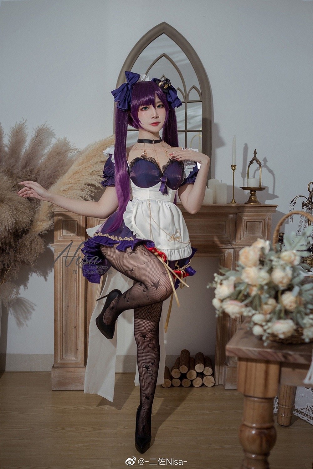 (Cosplay) 二佐Nisa - Mona Megistus Maid (genshin impact) - COSPLAY -
