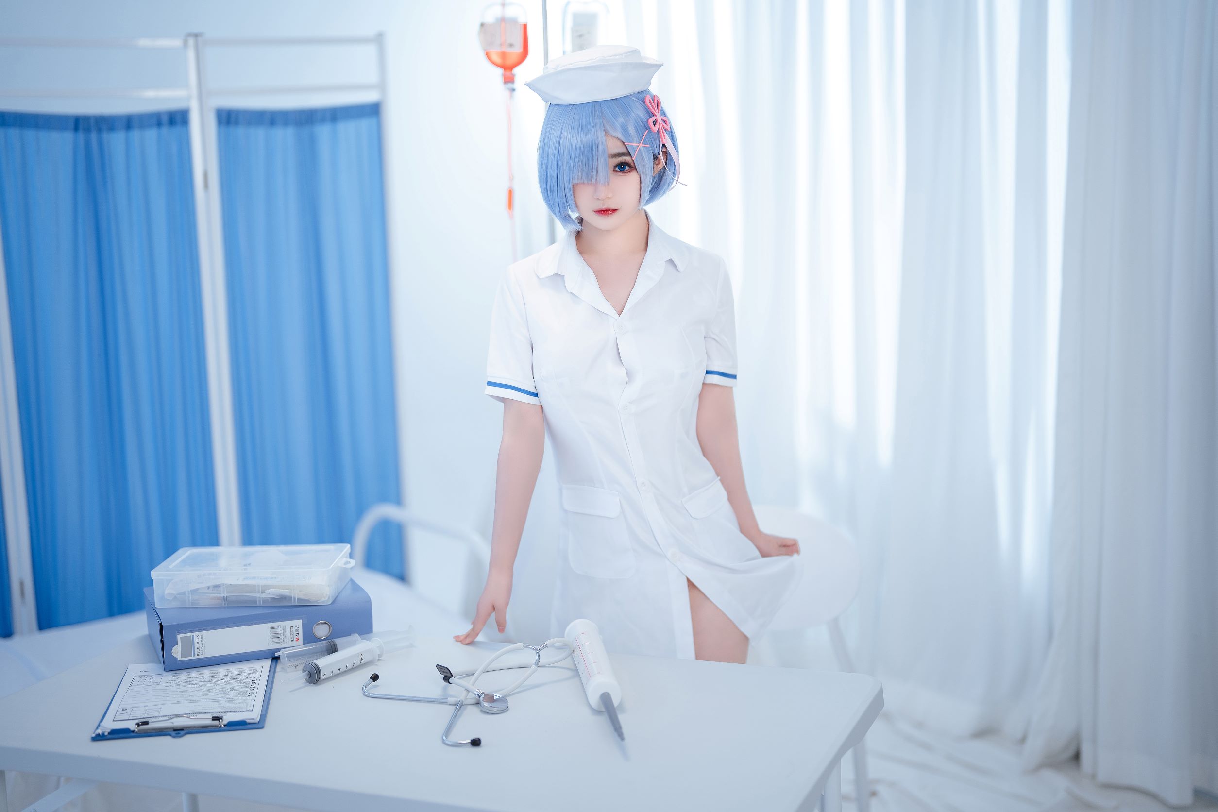 [中國Coser] 桜井甯甯 - 雷姆護士 - 貼圖 - 清涼寫真 -