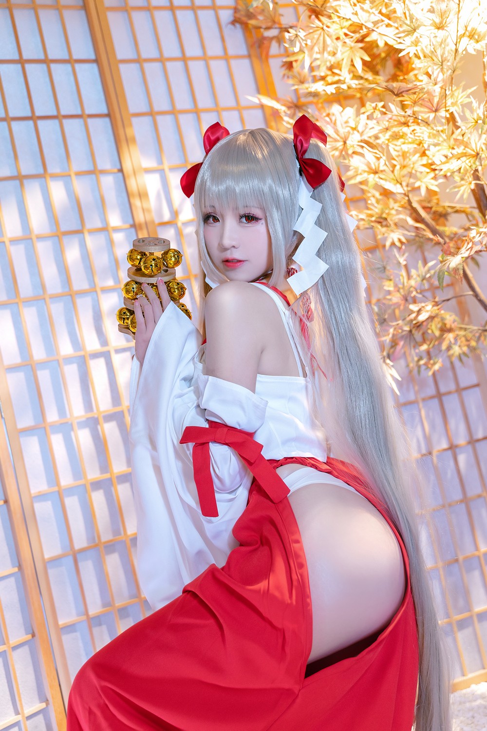 miko醬ww - 可畏巫女 - COSPLAY -