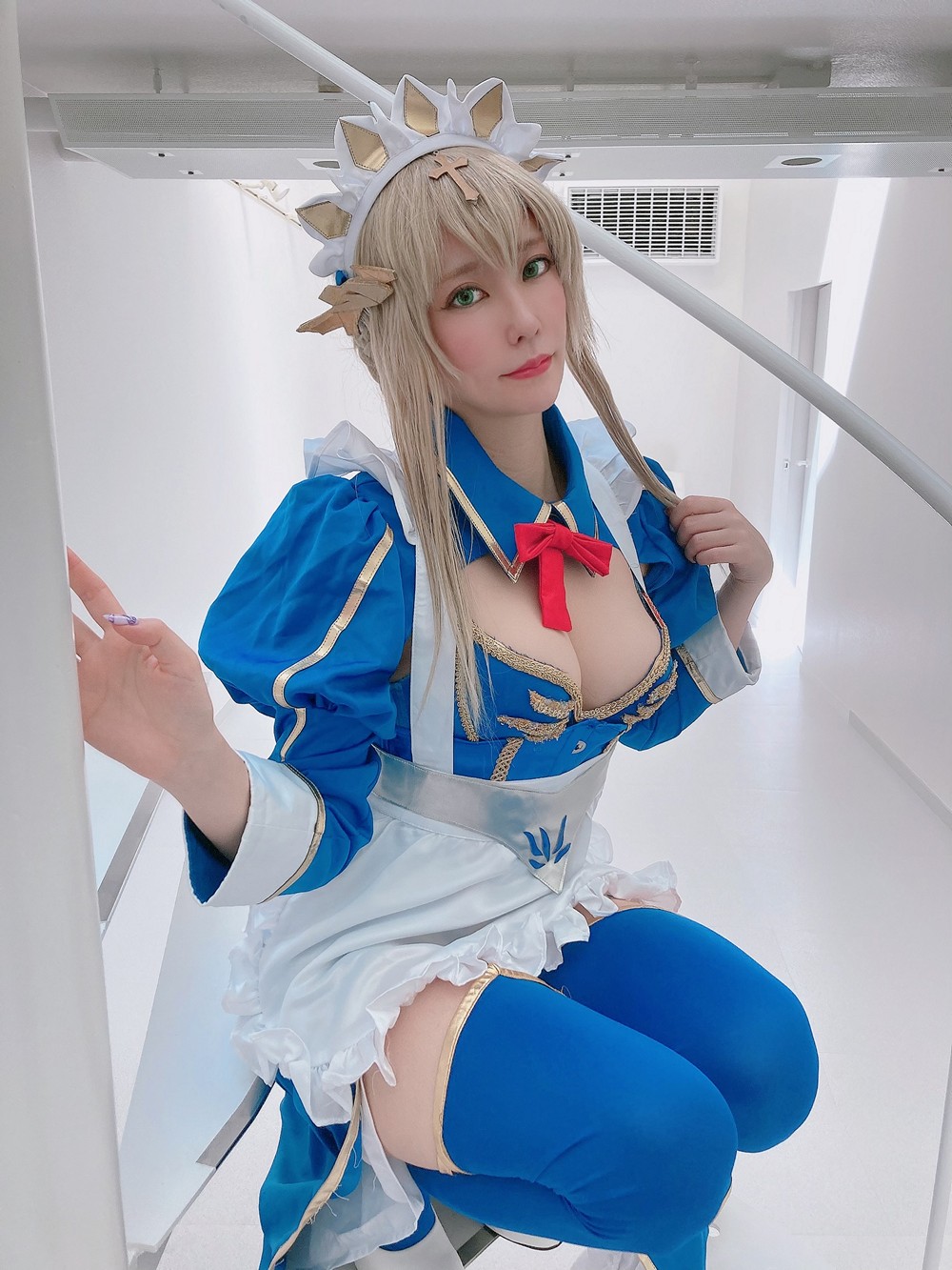 (Cosplay) [林檎蜜紀] 乳上メイドで…デカ乳andロングスカートの中も、、ドスケベ (Fate Gran... - COSPLAY -