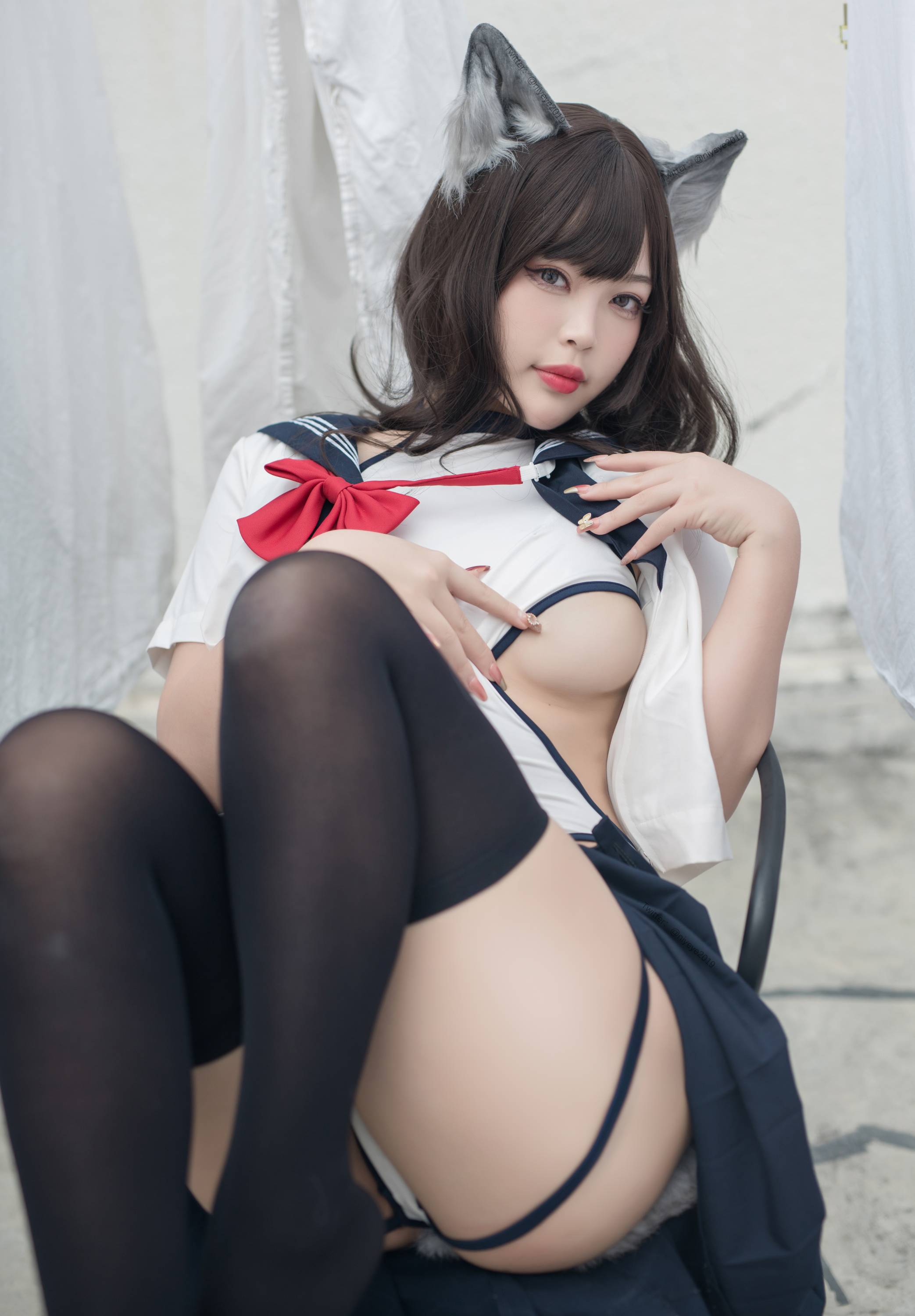 【網路收集系列】福利姬 白烨《 魅惑狼姐姐 》VIP福利帖【63P】 - 貼圖 - 絲襪美腿 -