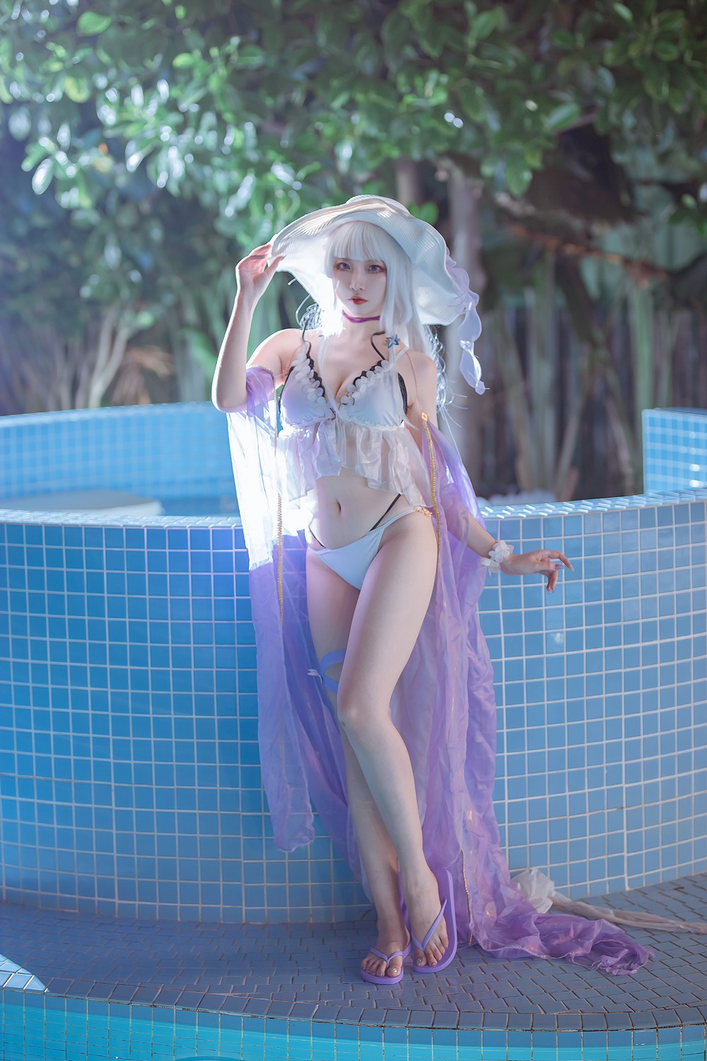 二佐Nisa - 碧藍光輝泳裝 - COSPLAY -