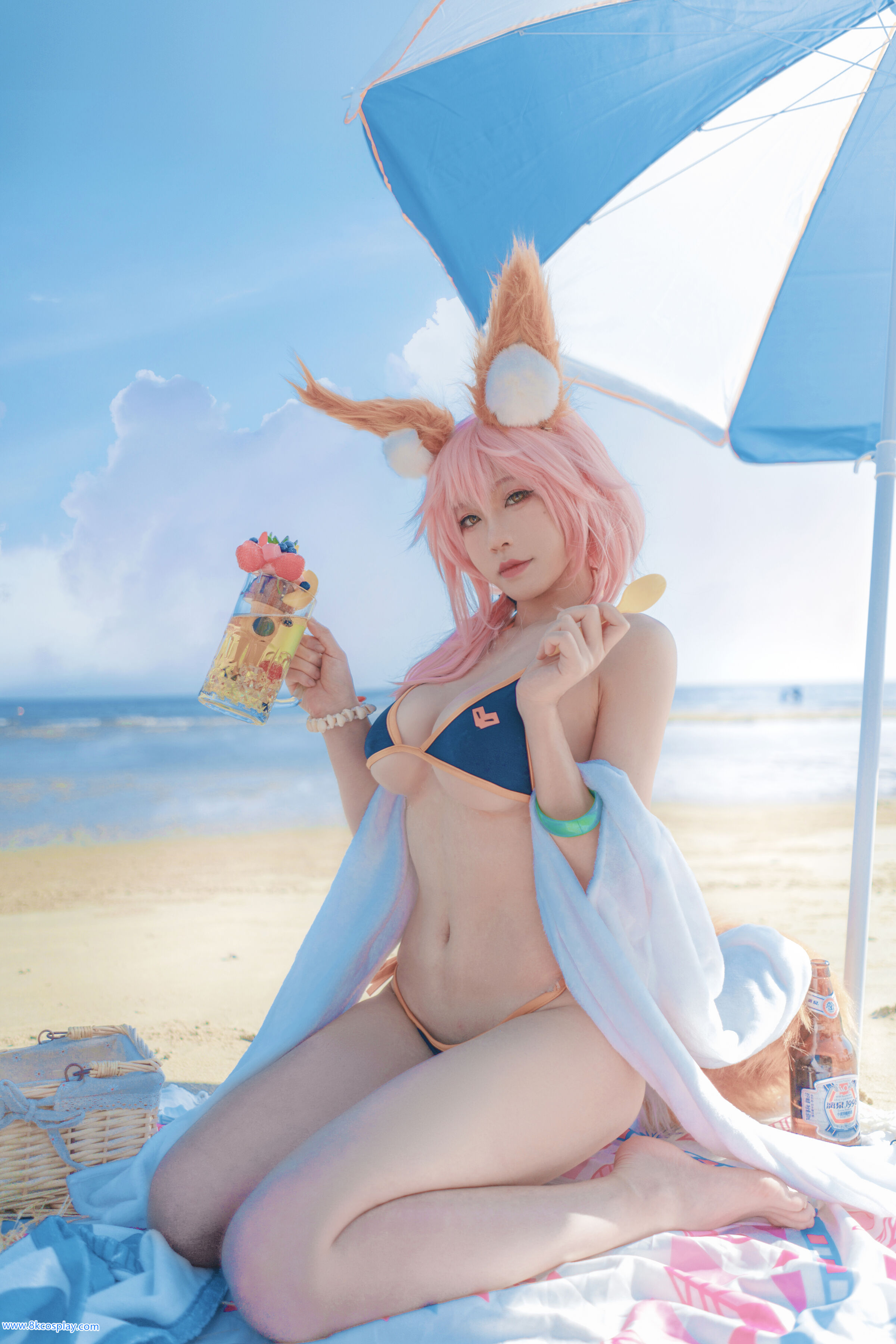 FGO   玉藻前  海邊泳裝   CN：uki雨季~FATE Tamamo no Mae Bikini - COSPLAY -