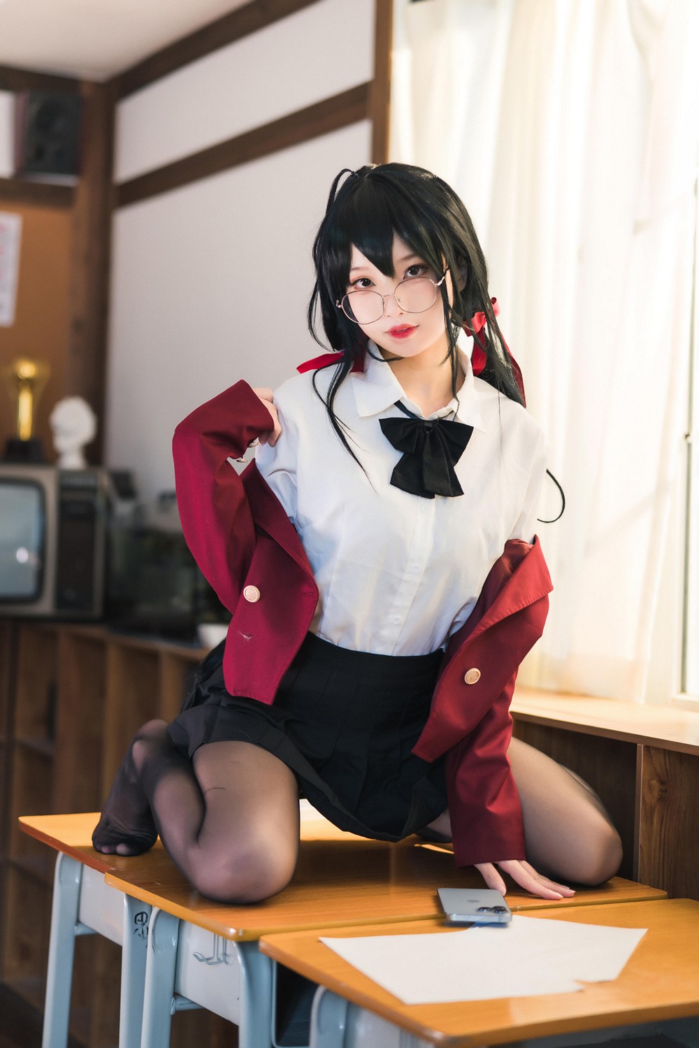 (Cosplay) 狐玖玖 - NO.003 Taihou_JK (碧藍航線Azur Lane) - COSPLAY -