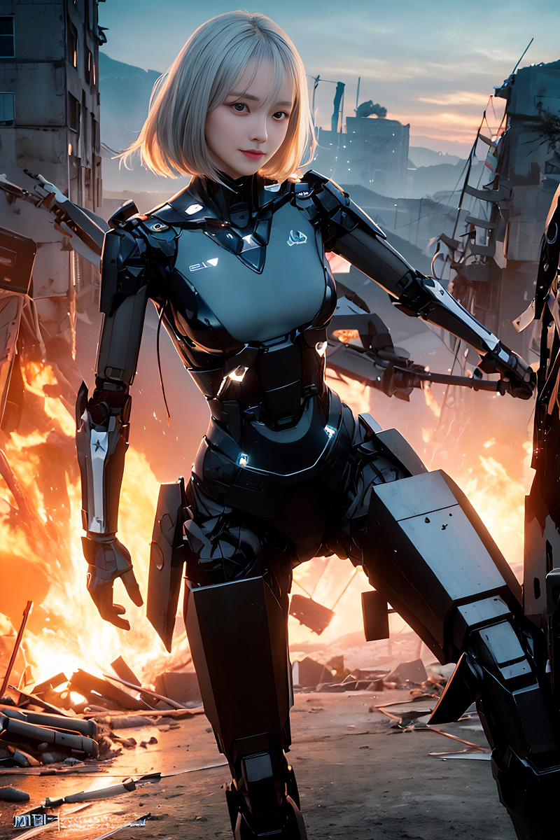 AI Generation Robot Princess