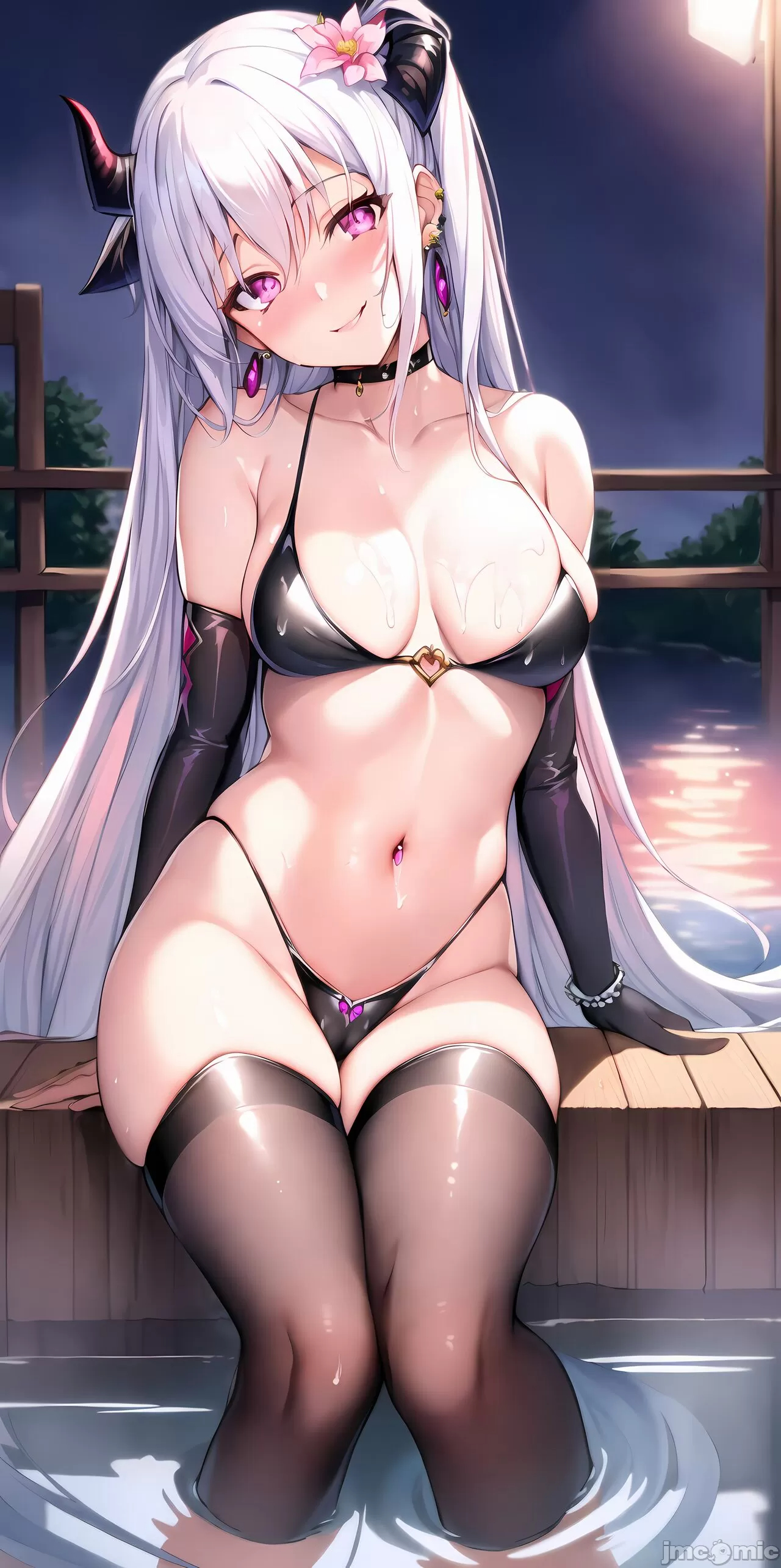 豎屏 白毛小魅魔泡溫泉 原稿