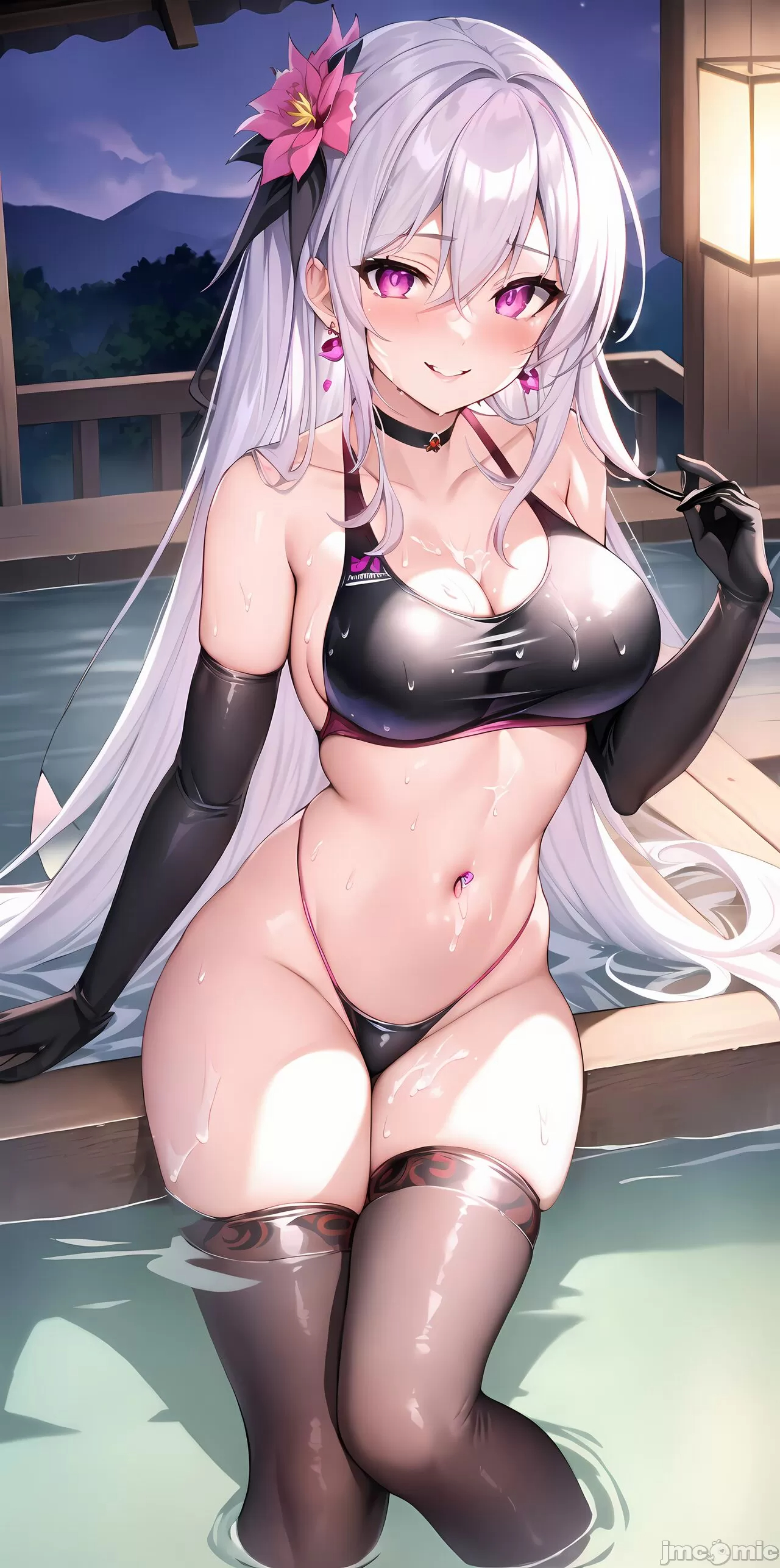 豎屏 白毛小魅魔泡溫泉 原稿