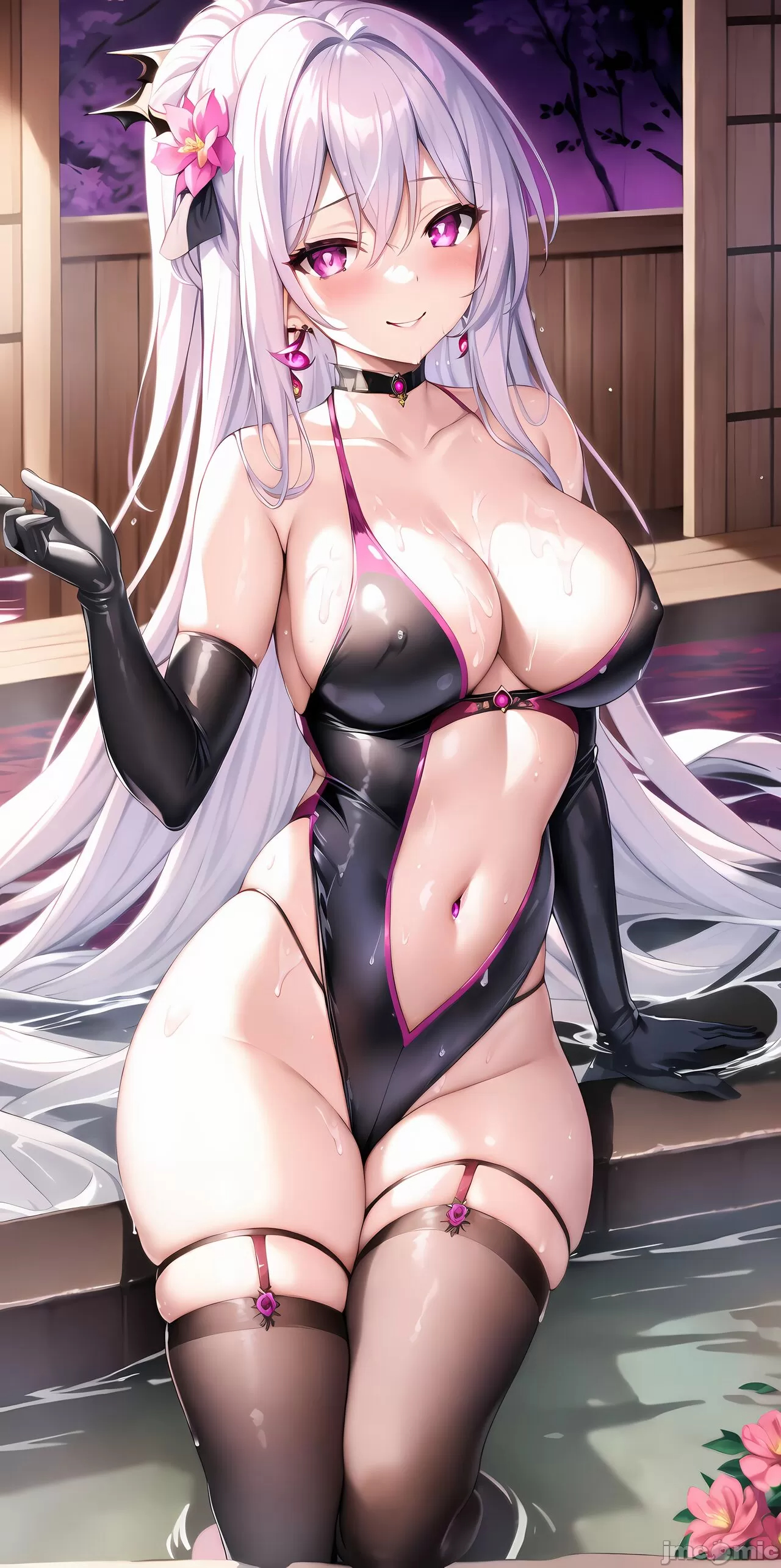 豎屏 白毛小魅魔泡溫泉 原稿