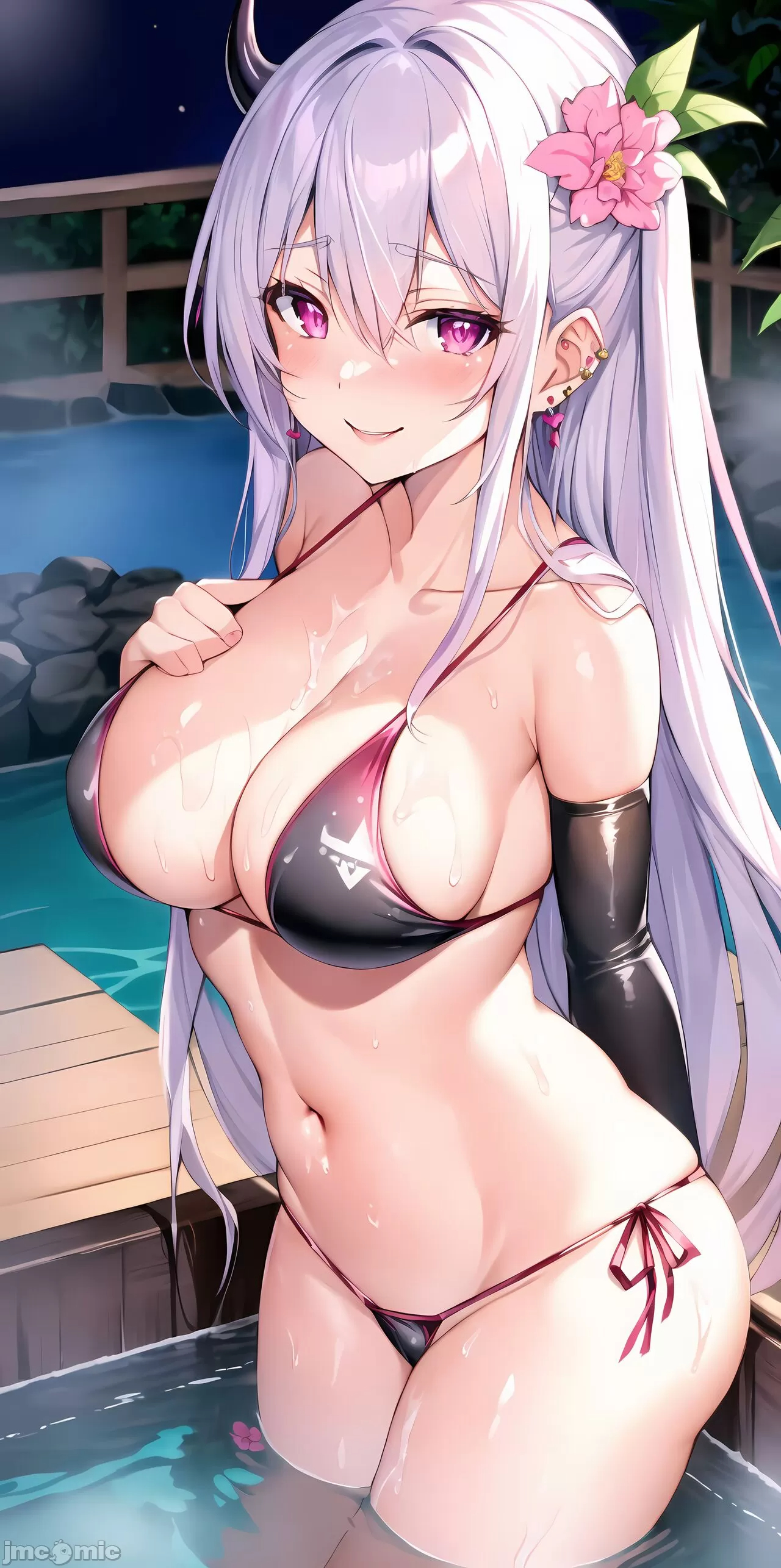 豎屏 白毛小魅魔泡溫泉 原稿